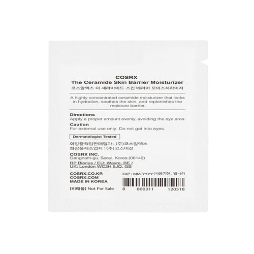 ($30+ Free Gift) COSRX The Ceramide Skin Barrier Moisturizer 1.5ml