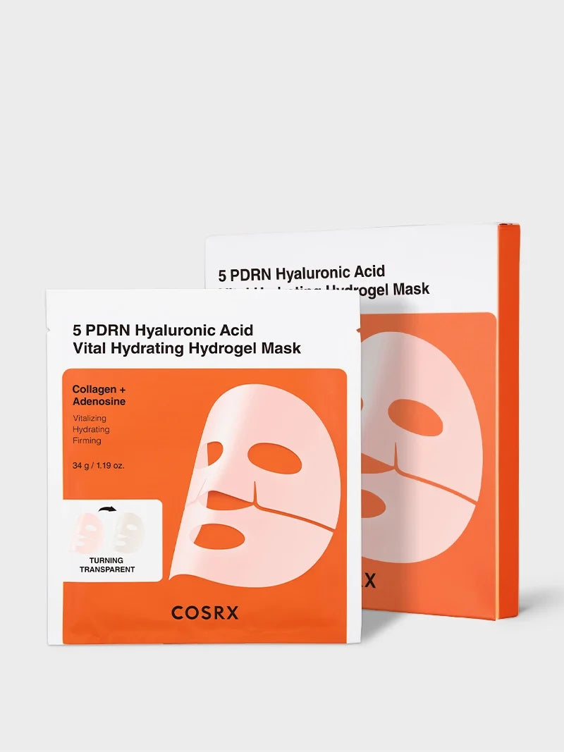 ($80+ Free Gift) COSRX 5 PDRN Hyaluronic Acid Vital Hydrating Hydrogel Mask