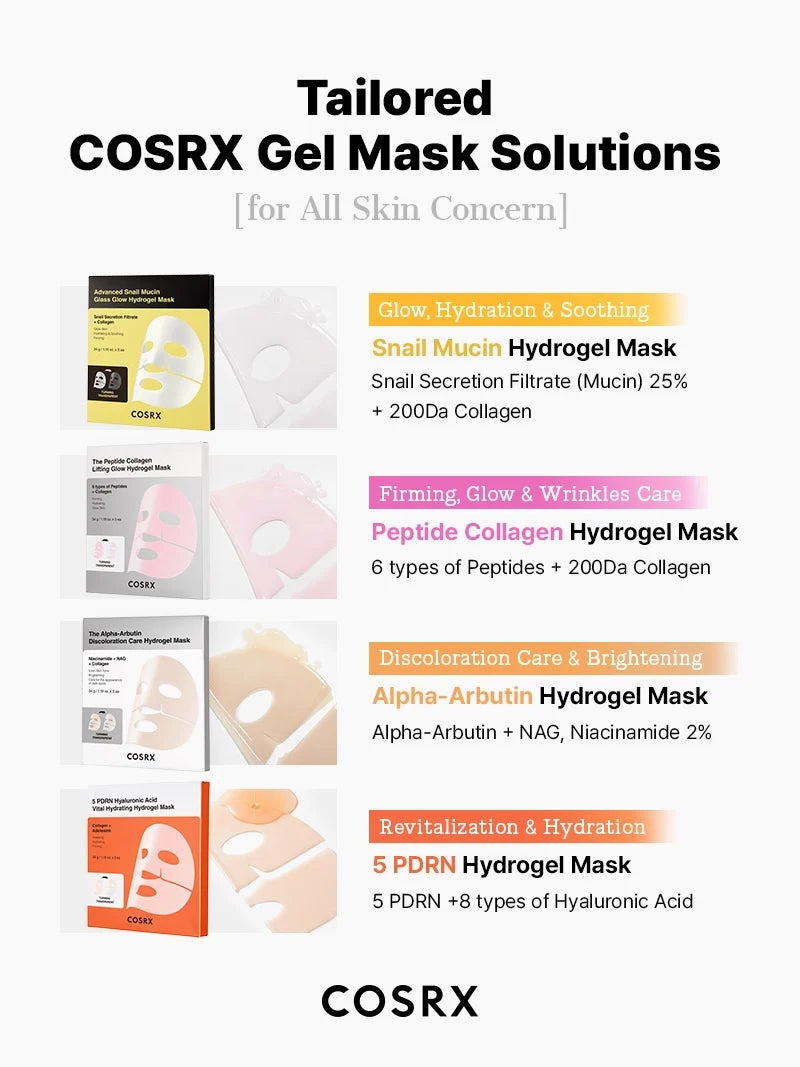 ($80+ Free Gift) COSRX 5 PDRN Hyaluronic Acid Vital Hydrating Hydrogel Mask