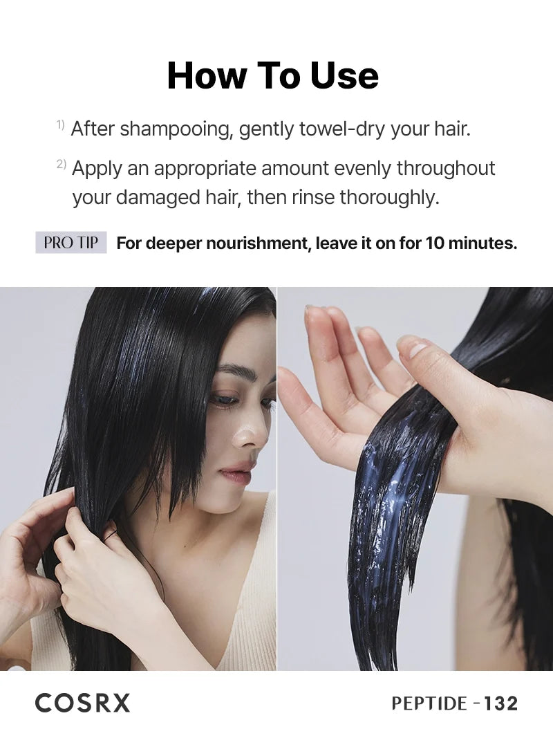 ($100+ Free gift) COSRX PEPTIDE-132 Ultra Perfect Hair Bonding Treatment 60mL