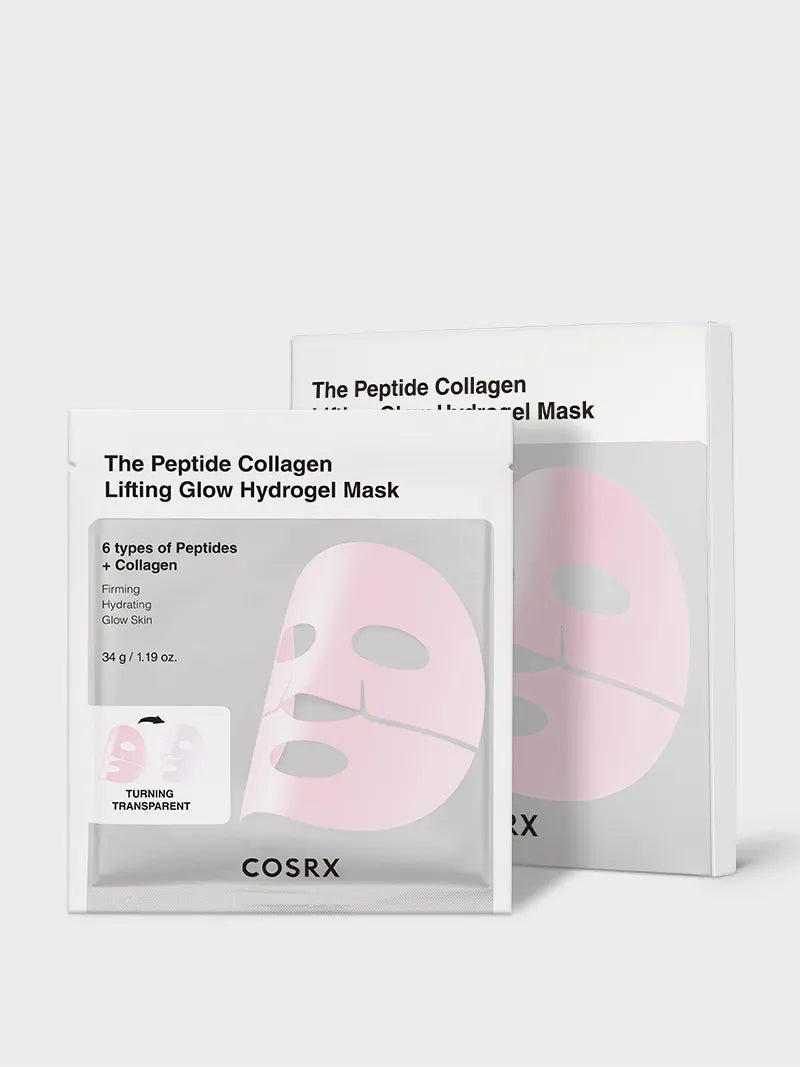 (￡40+ Free Gift) COSRX The Peptide Collagen Lifting Glow Hydrogel Mask_3ea