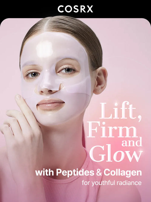 (￡40+ Free Gift) COSRX The Peptide Collagen Lifting Glow Hydrogel Mask_3ea
