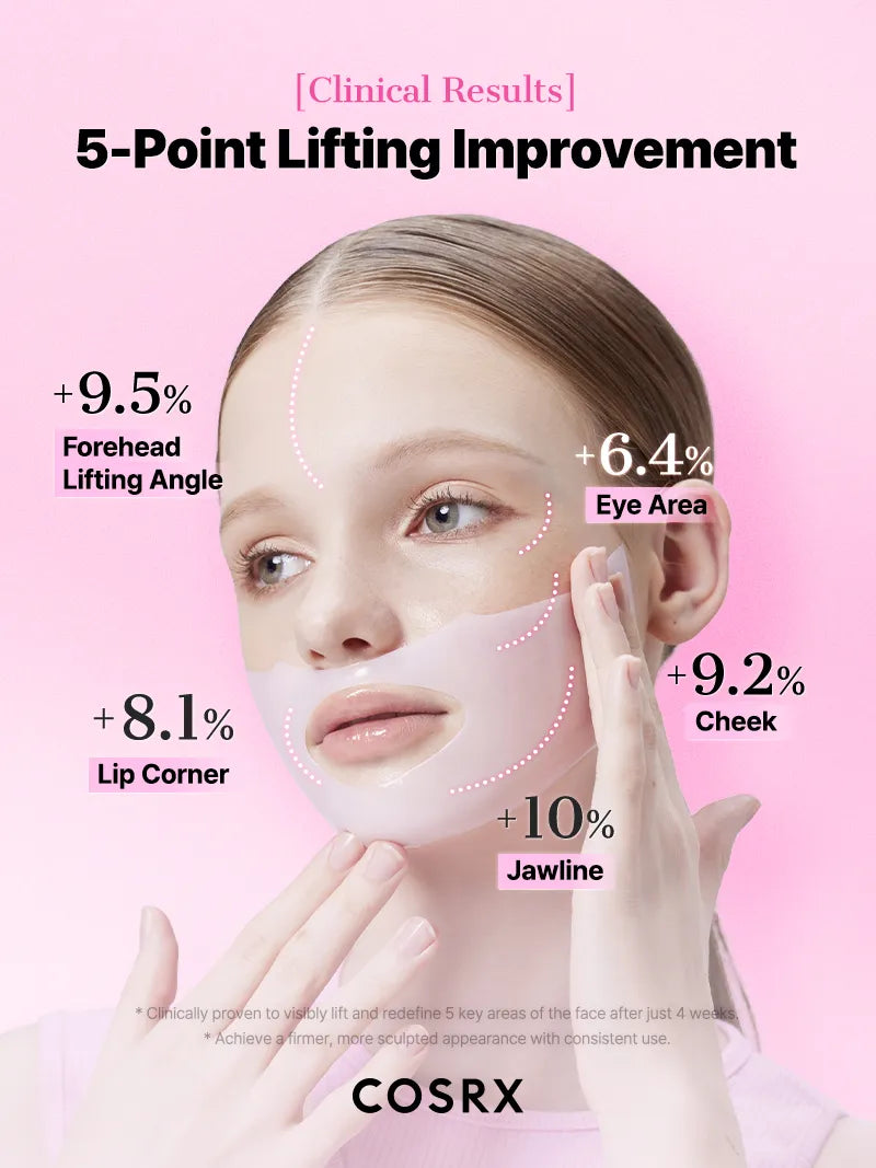 (￡40+ Free Gift) COSRX The Peptide Collagen Lifting Glow Hydrogel Mask_3ea