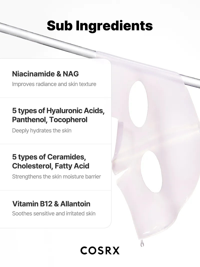 (￡40+ Free Gift) COSRX The Peptide Collagen Lifting Glow Hydrogel Mask_3ea